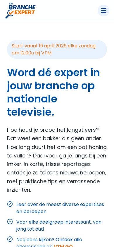 Website De Branche Expert — mobiel