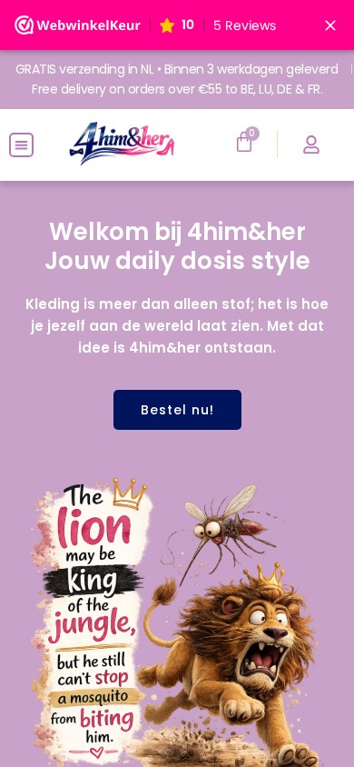 Website 4him&her — mobiel