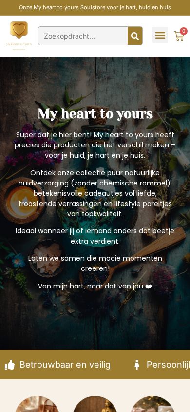 Website My heart to yours — mobiel